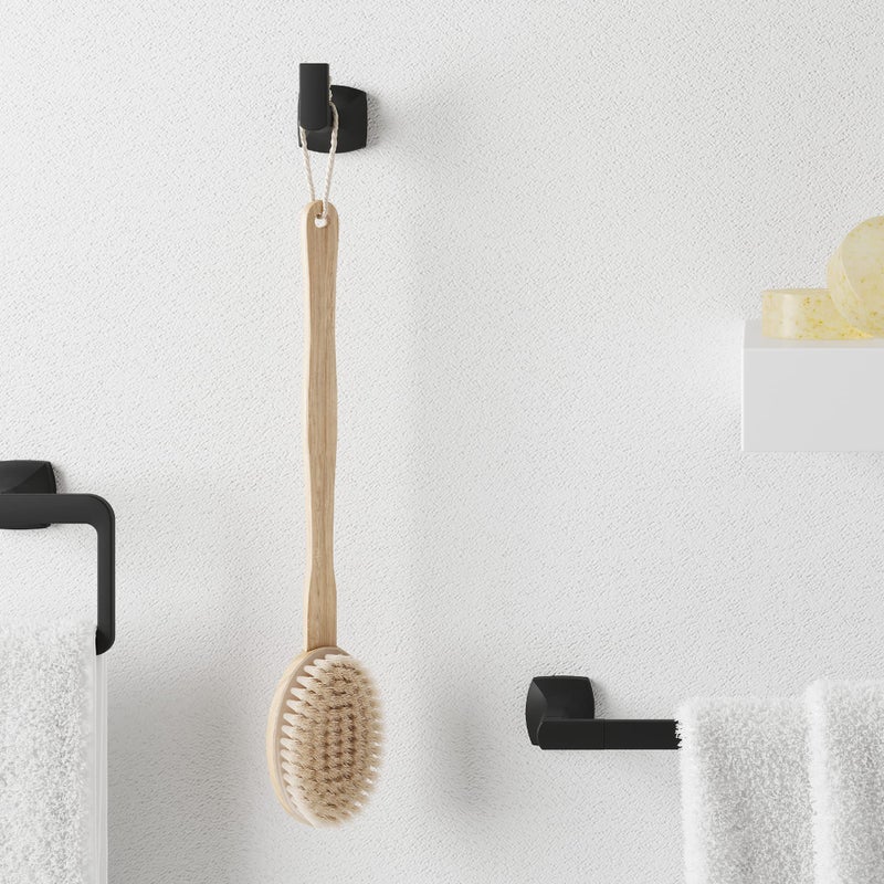 Pfister Vaneri Towel Hook, Bathroom Towel Hook, Wall-Mounted, Screw-In, Matte Black Finish, BRHVRI0B - Image 3